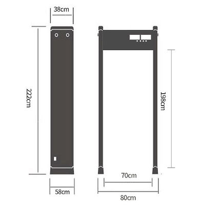 Indoor Walk Through Metal Detector Door Anti Vibration For School Use