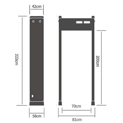 Multi Zone Walk Through Metal Detector Archway AC 100V To 240V