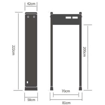 Fireproof Walk Through Metal Gate Outdoor Metal Walkthrough Detectors