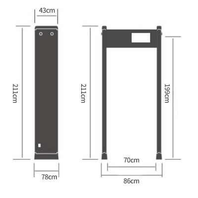 Intelligent Walk Through Metal Detector Gate With Copper Detection
