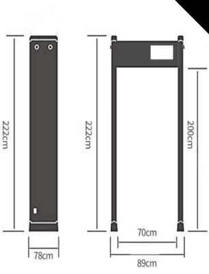 High sensitivity 300  Prohibited goods cell phone  Walk  Through Metal Detactor
